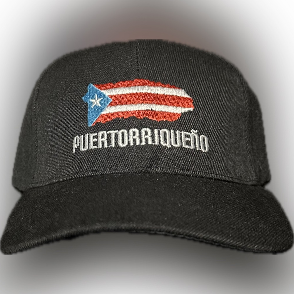 Black Puerto Rican Flag Cap NEW!!